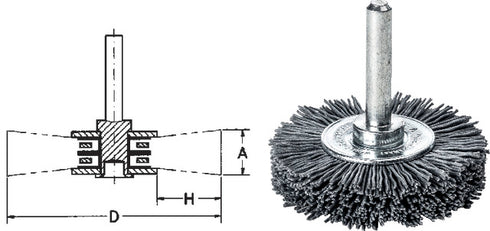 Schaftrundbürste LESSMANN, Schleifkorn SIC, Korn 320