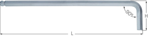 Hex Ball End L-Key WIHA, long