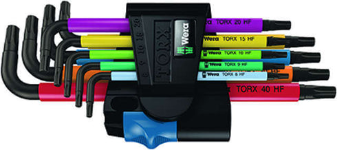 TORX<sup>®</sup>-Stiftschlüssel-Satz WERA, farbmarkiert, zinkphosphatiert