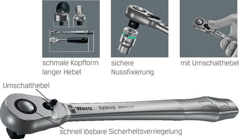Umschaltknarre WERA, Zyklop Metal