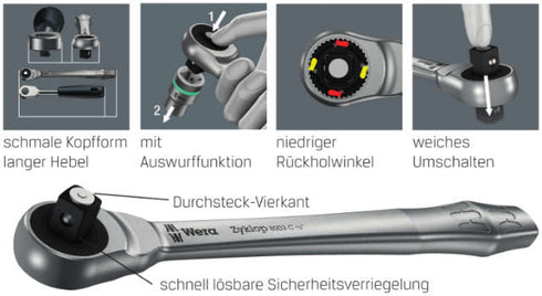 Umsteckknarre WERA, Zyklop Metal