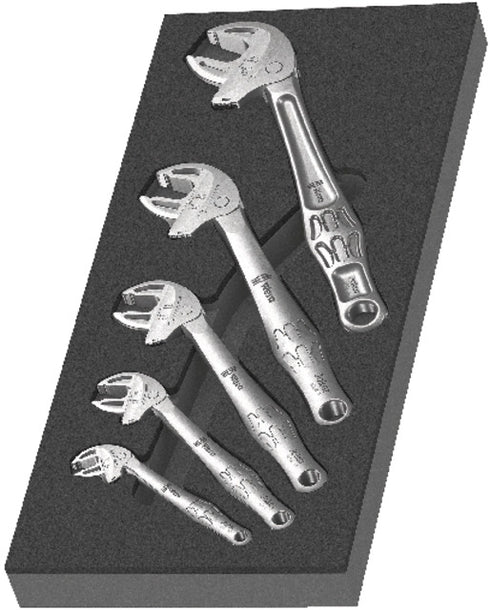 Werkstattwagen-Einlage WERA, 6004 Joker Set 1, 5‑teilig