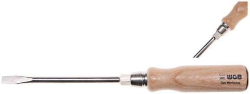 Schraubendreher WGB, Schraubenzieher, Schlitz mit Holzgriff