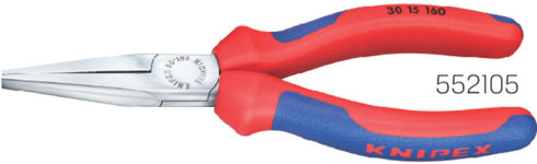 Flachzange KNIPEX, verchromt, mit Mehrkomponenten-Hülle
