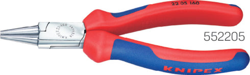 Rundzange KNIPEX, verchromt, mit Mehrkomponenten-Hülle