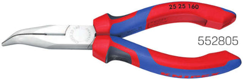 Flachrundzange KNIPEX, verchromt, mit Mehrkomponenten-Hülle