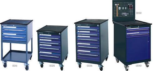 Schubladenschrank PREMUS, Rollboy fahrbar, Höhe 786/986 mm
