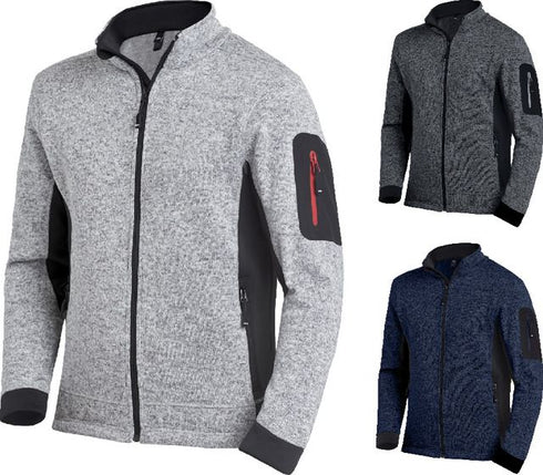 Strick-Fleece-Jacke FHB, CHRISTOPH, anthrazit/schwarz