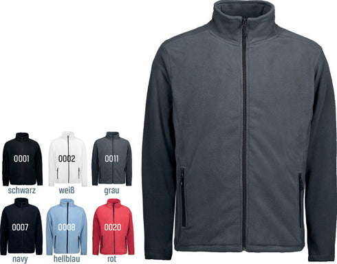 Microfleece-Herrenjacke ID, Microfleece-Herrenjacke, rot