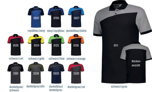 Poloshirt TRICORP, Bicolor mit Quernaht, royalblau/navy