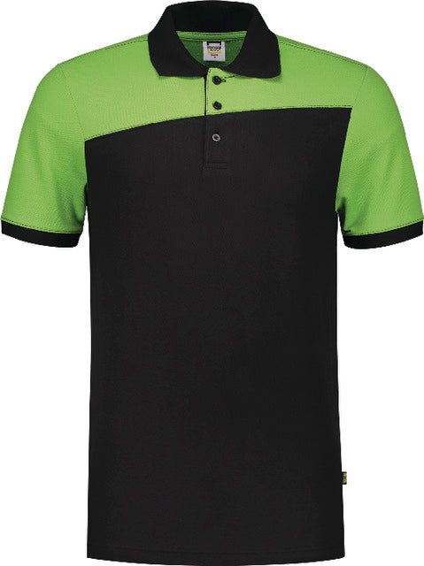 Poloshirt TRICORP, Bicolor mit Quernaht, schwarz/lime