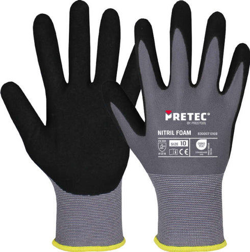 Assembly Glove PRETEC, with nitrile foam coating