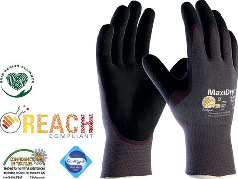 Nitrile glove ATG, MaxiDry ® , palm coated