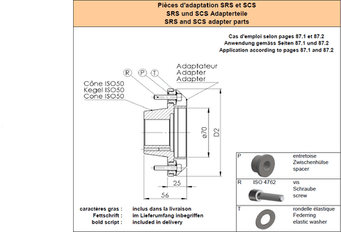 Adapter ISO50 D110 SRS