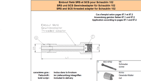 Gewindeansatz W20 W20 Cyl50 SRS