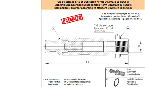 Schlüssel kr. DIN69872-28 B32 SRS