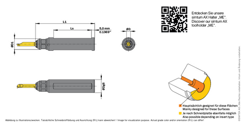 simturn AX Klemmhalter A08.0.625.MEIC, SIMTEK A10N