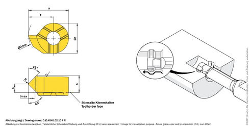 simturn DX Schneidplatte D08.4545.02FLGN39, SIMTEK AC28