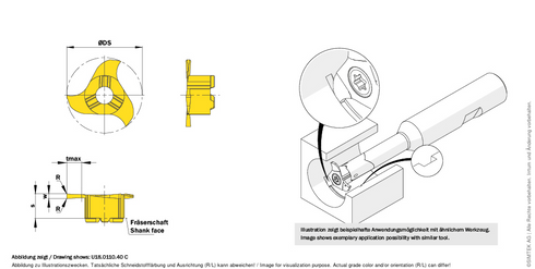simmill UX Frässchneidplatte U18.0130.41CHF25, SIMTEK AG89
