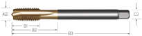 CoroTap™ 200 geradegenuteter Gewindebohrer mit Schälanschnitt SANDVIK, T200-XM100DB-M12X100C110