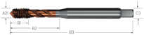 CoroTap™ 300 spiralgenuteter Gewindebohrer mit Schälanschnitt SANDVIK, T300-XM100DA-M8 C110