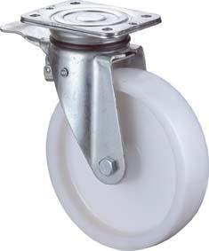 Lenkrolle BS ROLLEN, 200mm N120.B10 Platte,Kst.weiß,RL,Fest N120.B10.201 BS ROLLEN