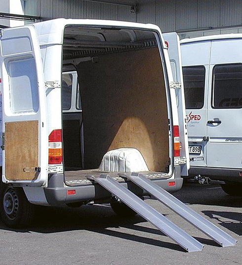 Verladeschiene ALTEC, Aluminium L3000xFB150 mm mit Rand Tragkraft 300 kg/Paar