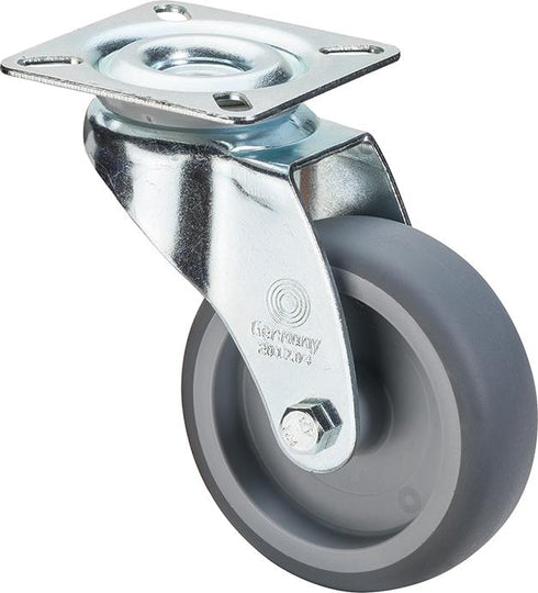 Lenkrolle BS ROLLEN, 50mm,A300 Platte,Gummirad,GL A300.A80.050