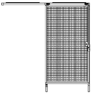 Schiebtür NEUTRAL, Maschinenschutzgitter B980xH2000 mm RAL 1018
