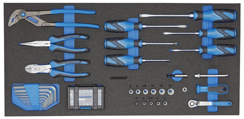 GEDORE Werkzeugsortiment in CT-Modul 65-teilig