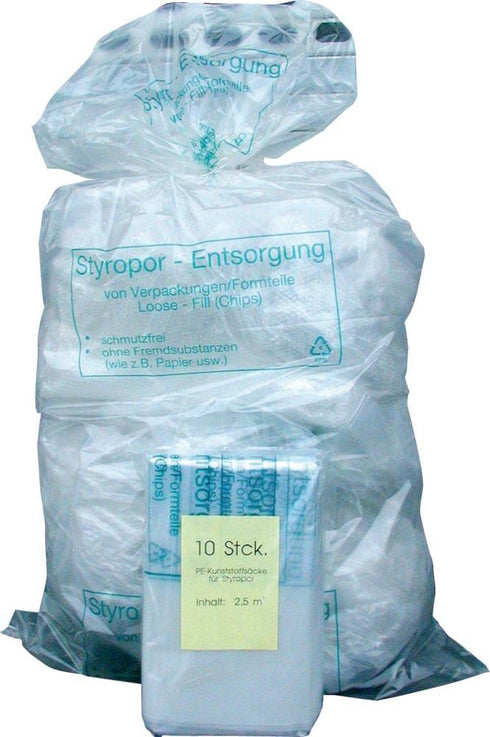 Kunststoffsack (PE) 1000 l und 2500 l NEUTRAL, PE-Seitenfaltensack 1000ltransparent (VE10)