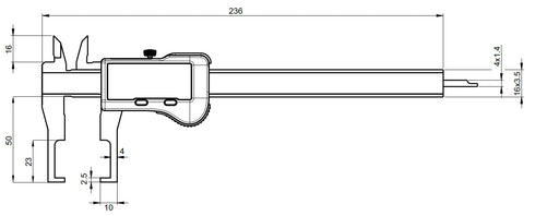 Spezial Messschieber S_Cal EVO Smart External Groove