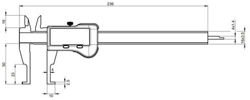 Spezial Messschieber S_Cal EVO Smart Internal Groove