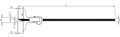 Tiefenmessschieber S_Depth EVO Two Fixed Measuring Jaws
