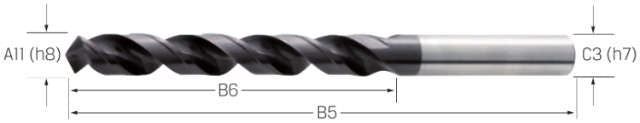 Spiralbohrer PREMUS, HSS-Co TiAlN lang PRECIdrill