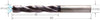 High-performance drill PREMUS, solid carbide HA shank 5 × A11 internal cooling 4 guide chamfers