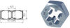 Hexagonal Die JBO, HSS metric