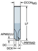 CoroMill® Dura solid carbide end mill for chamfer milling SANDVIK, 1U000-0630-318-XA   1620