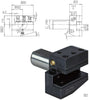 Werkzeughalter PRETEC, DIN 69880, Vierkant-Queraufnahme radial links kurz Form B2