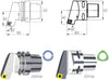 Klemmhalter SWISS TOOLS, HSK T, 90&deg;/75&deg; SSBC L/R