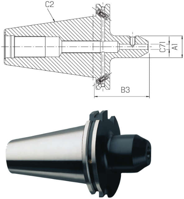 Weldon-Spannfutter PREMUS, DIN 69871 Form AD/AF kurz G2,5 25.000 1/min