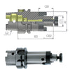 Combi-milling arbor long, G6.3 at 20,000 rpm