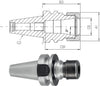 Spannzangenfutter High Precision mit Plananlage HAIMER, HP überlang
