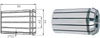Spannzange FAHRION, DIN ISO 10897 alt DIN 6388 OZ-doppelt geschlitzt Typ 467E Form B Spannbereich 4-32 mm