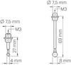 3D-Universaltaster HAIMER, Ersatztaster Kugel-Ø 8 mm mit einstellb. Rundlaufgen.