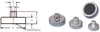 Permanent-Magnet NEUTRAL, Flachgreifer mit Gewindebuchse aus Oxit