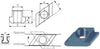 Nut for T-slots AMF, T-slot nut Rhombus