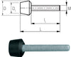 Clamping screws Clamping screw with vulcanized pressure piece M6X45