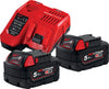 Akku-Set MILWAUKEE, 18 V Li-Ion<br/>2× 5,0 Ah