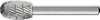 HSS-Frässtift PFERD, Zahnung 3 Tropfenform O